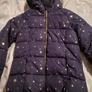Old Navy Kids Starry Puffer Jacket - Navy and Gold